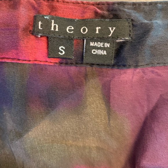THEORY blouse Silk purple black Small - Picture 5 of 6